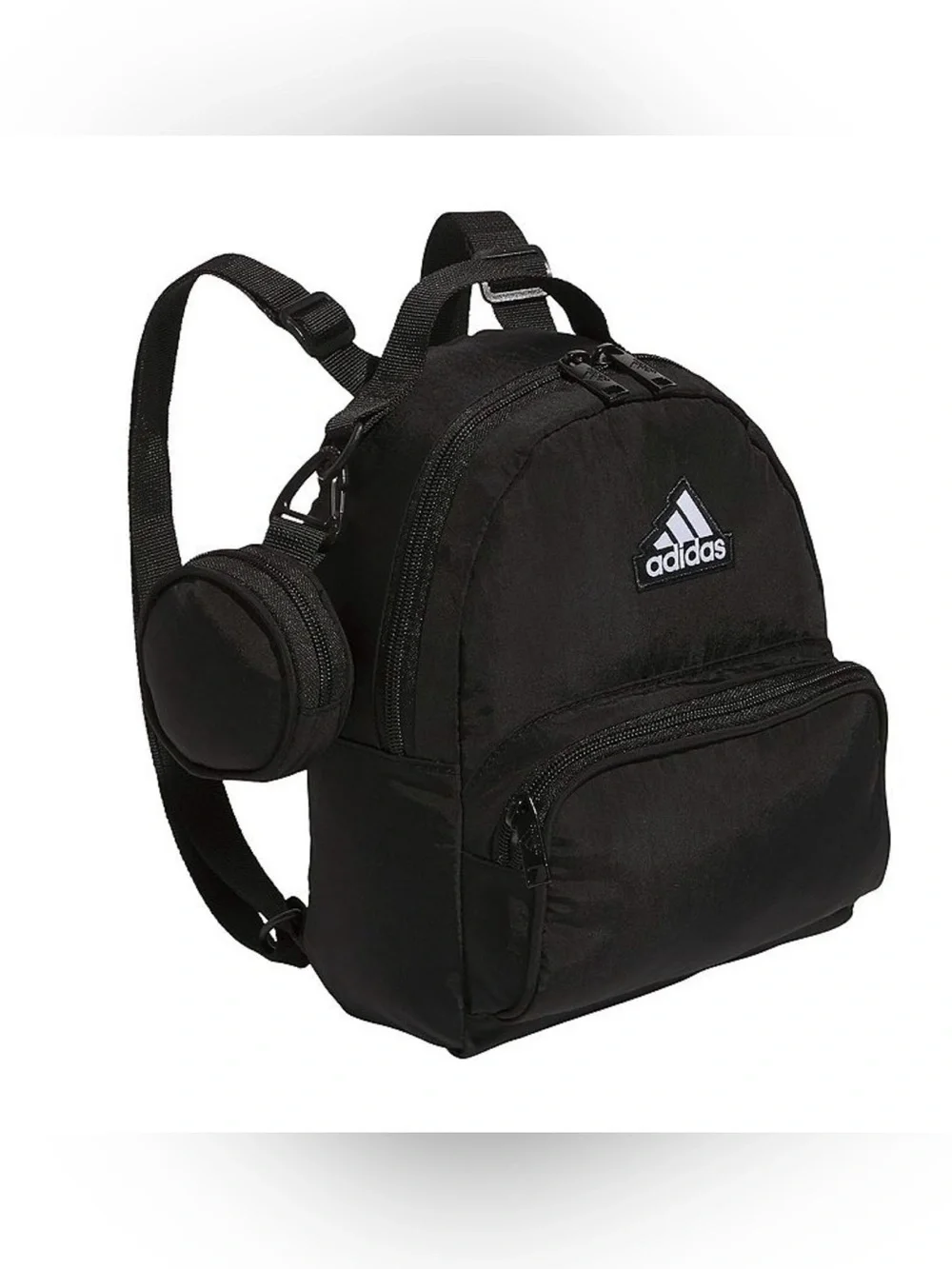 adidas Black Mini Backpack with Detachable Round Pouch- New